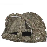 vidaXL Tente de pêche 4 personnes motif camouflage étanche à l'eau