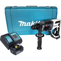 Makita DHR 202 ST1W Marteau perforateur sans fil 18 V 20 mm 2,0 J blanc + 1x batterie 5,0 Ah + chargeur + coffret