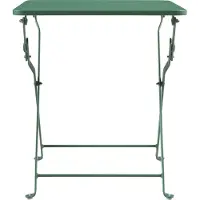 En.casa Table pliante 'Vegårshei' acier 45 x 40 x 40 cm vert
