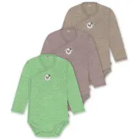 Normani Barboteuse / body beige chiné / taupe / vert gazon