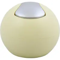 Spirella Poubelle cosmétique , 1 litre, poubelle à couvercle basculant, poubelle de table « Bowl », jaune mat