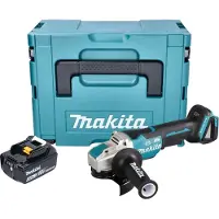 Makita DGA 520 F1JX1 Meuleuse d'angle sans fil 18 V 125 mm X-LOCK Brushless + 1x batterie 3,0 Ah + Makpac - sans chargeur