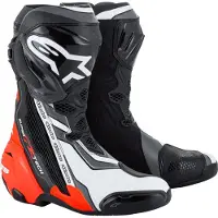 Alpinestars Supertech R Noir Rouge Fluo Blanc Gris Bottes Taille 44