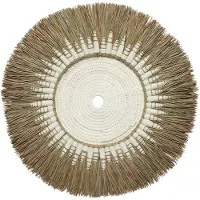Bazar Bizar Décoration Murale De Raffia Macramé-blanc Naturel | JABR053WN