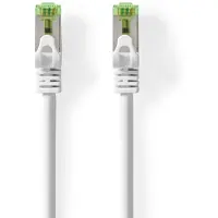 Nedis Câble réseau CAT7 - S/FTP - RJ45 mâle - RJ45 mâle - 3,00 m - Snagless - Rond - LSZH - Blanc - Boîte