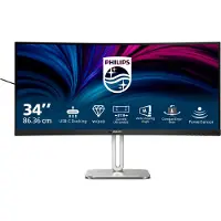 Philips 5000 series 34B2U5600C/00 écran plat de PC 86,4 cm (34") 3440 x 1440 pixels Dual QHD LCD Gris
