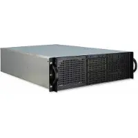 Inter-Tech 3U-30255 Rack Noir, Acier inoxydable