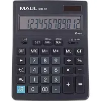 MAUL Calculatrice de poche MXL12 noire (Panneau solaire)