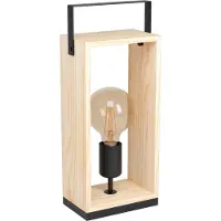 Eglo 43415 FAMBOROUGH E27 Lampe de table 165x100mm Noir Naturel