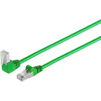 S-Impuls S/CONN maximum connectivity Netzwerkkabel-Patchkabel, cat 6, S/FTP, PIMF, Winkel-gerade, grün, 3,0m
