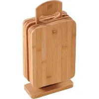 Kesper Planches À Découper - Noname - 6 Planches De Bambou - Support Pratique - Style Contemporain - Marron