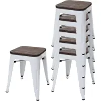 MCW 6x tabourets -A73, assise en bois incluse
