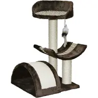 Kerbl Kratzbaum Safari (Höhe 60 cm, mit Liegebett, Grundplatte 38 x 38 cm) 82529