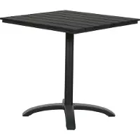 Ebuy24 Allie Table basse pour balcon ou terrasse, Ø70 cm, noir/noir.