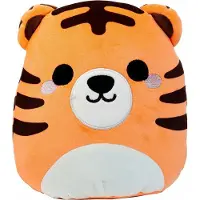 Puckator Tiger Afie Adoramals Squidglys Coussin en peluche Orange Orange One Size