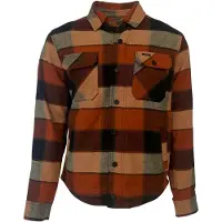 Rokker Boulder, chemise/veste textile ,Rouge Foncé/Beige/Marron ,L