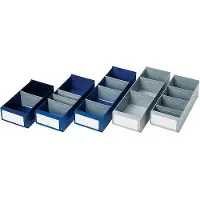 LA-KA-PE Bac d'étagère L300xl160xH100/112mm bleu PS