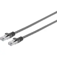 S-Impuls RJ45 Patch Cable U/UTP, m. CAT.7 Rohkabel, 15 m, schwarz