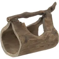 J-Line Decoration tronc + anse bois naturel large
