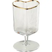 Jline Verre a vin coeur verre or/transparent
