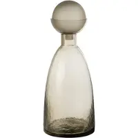 J-Line Vase bouteille + bouchon yara verre greige large