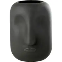 J-Line Vase noe verre noir large