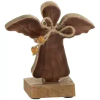 J-Line Ange sur pied vernis marron small
