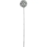 J-Line Branche boule strass plastique brillant argent