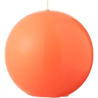 J-Line Bougie boule cire fluo rouge - 50 heures