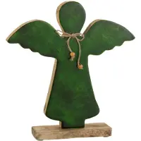 J-Line Ange sur pied vernis vert large