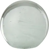 J-Line Presse-papier twister rond verre blanc large