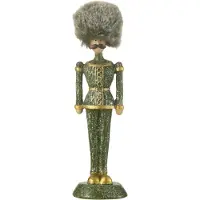 J-Line Casse-noisette fourrure chapeau paillettes resin vert small