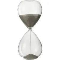 J-Line Sablier decoratif verre/sable gris small
