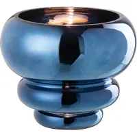 J-Line Photophore/vase julia verre bleu