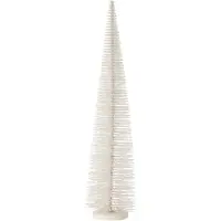 J-Line Sapin de noël décoratif paillettes plastique blanc large