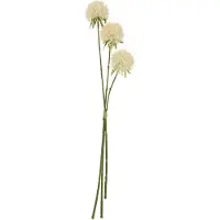 J-Line Fleur allium 3 pieces plastique blanc l