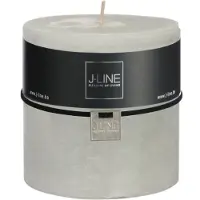 J-Line Bougie cylind vert poudre -64h