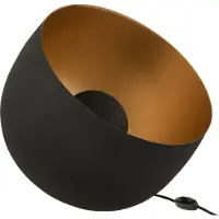 J-Line Lampe ronde - Métal - Noir/Doré - Grand