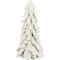 J-Line Sapin enneige bois flotte blanc medium