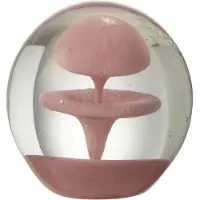 J-Line Presse-papier bulle en verre rose small