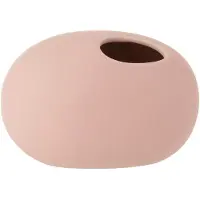 J-Line Vase ovale ceramique rose pastel small