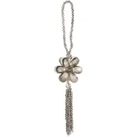 J-Line Suspension perles plastique gris large