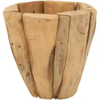 J-Line Cachepot jack bois teck naturel small