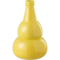 J-Line Vase cocoon glass yellow
