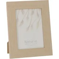 J-Line Cadre photo 13x18cm tisse texture polystyrene beige clair