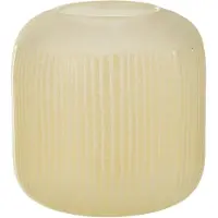 J-Line Vase lignes verre jaune clair small