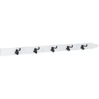 Jline Porte-manteau ski 5 crochets bois blanc