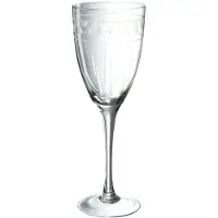 Jline Verre a vin boule verre transparent large 8x8x24cm