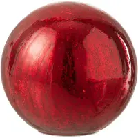J-Line Boule led verre rouge large