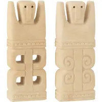 J-Line Statues marie pierre naturel assortiment de 2